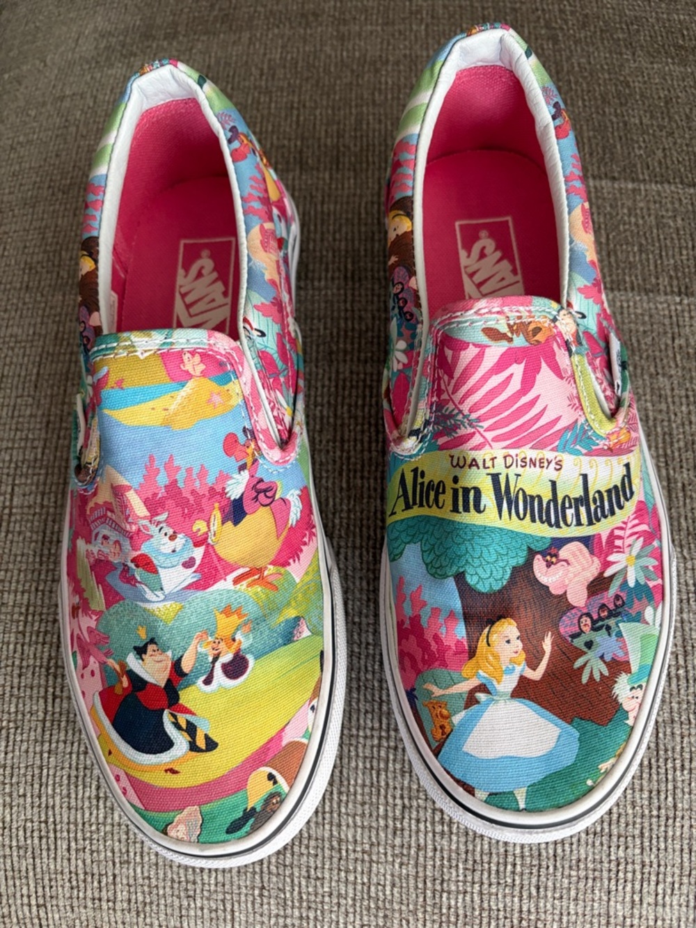 Vans Disney Alice in Wonderland slip ons